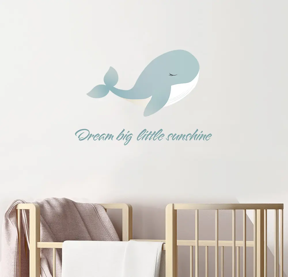 Sticker baleine pour chambre bébé