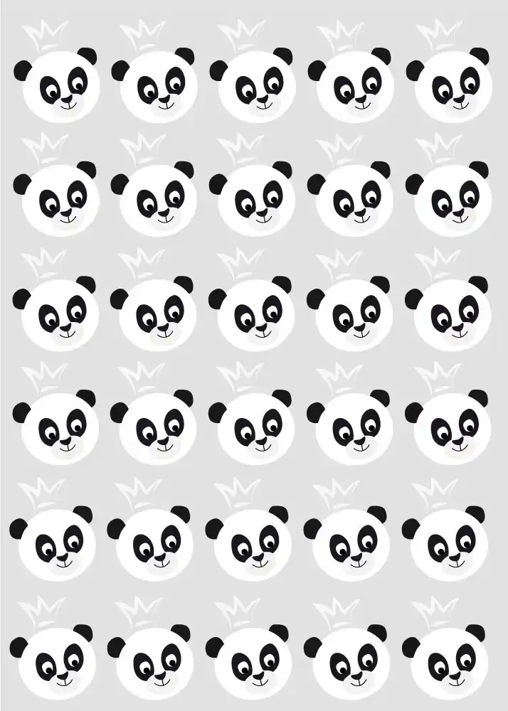 Sticker têtes de petits pandas
