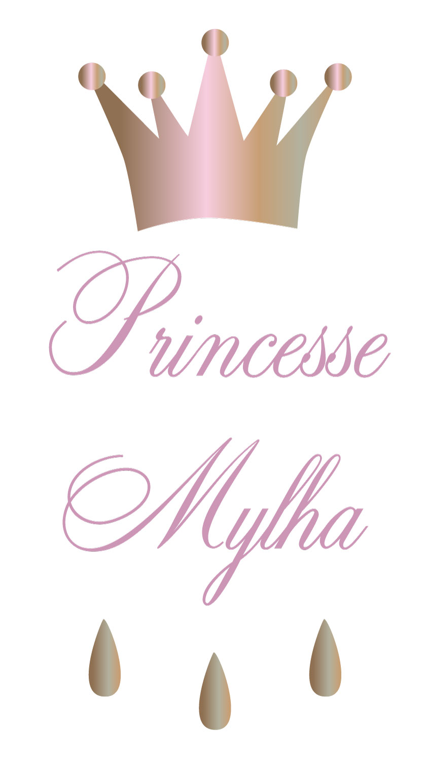 Sticker personnalisé Princesse et couronne