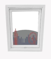 Habillage fenêtre pour velux sur le thème London