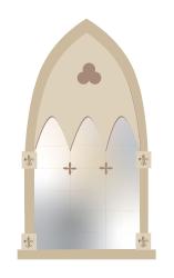 Sticker fenêtre de château moyennâgeux