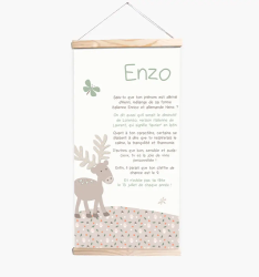 Bannière étymologie du prénom Enzo et cerf de la forêt