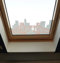 Habillage fenêtre pour velux avec Towerbridge de Londres