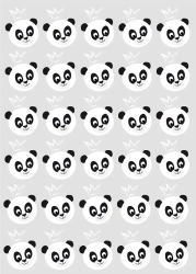 sticker bébé sur le thème des pandas