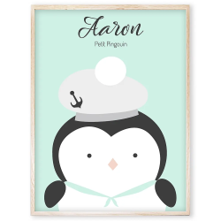 Poster personnalisé pingouins et igloo