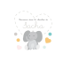 Sticker prénom amour de petit éléphant