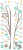 Sticker bébé arbre géant toise avec hibou et papillons