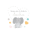 Sticker personnalisé avec éléphant pour accueillir dans la chambre de bébé