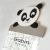 Toise bois et tissu bébé personnalisée thème panda