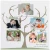 Cadre toile arbre généalogique avec 5 à 9 photos famille