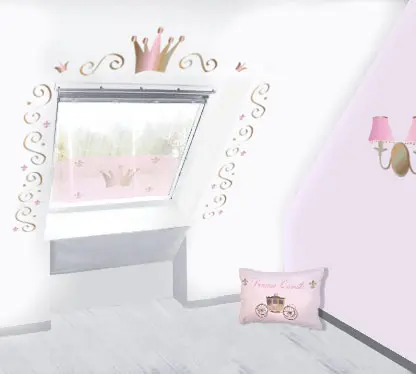 Guirlande, prénom, enfant, décoration chambre,en papier, rose, couronne,  princesse